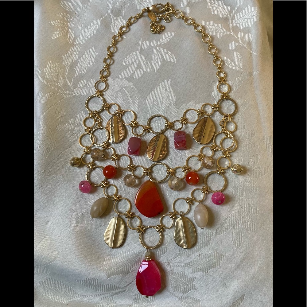 CHICO’S Natural Stone Statement Necklace